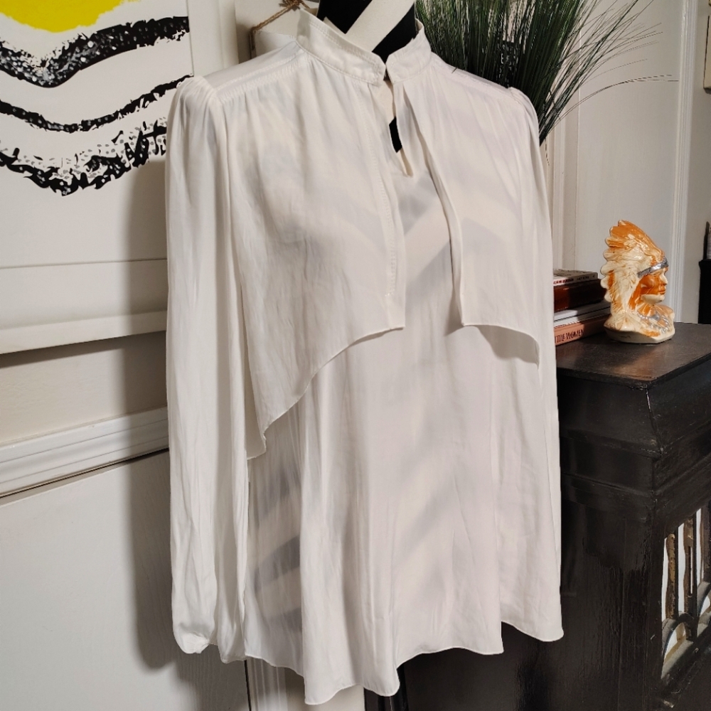 Beate Heymann $384 Street Couture Off White Blouse 2024 Design Women's Medium